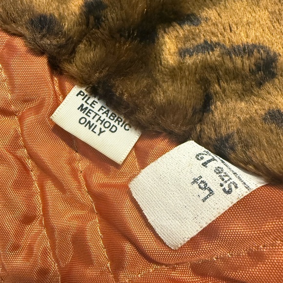 1970s Vintage Faux Fur Leopard Coat size 12 - Picture 5 of 11